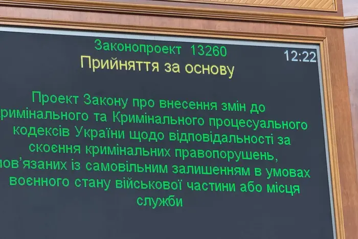 Кримінальна відповідальність за СЗЧ повертається: Рада підтримала законопроєкт